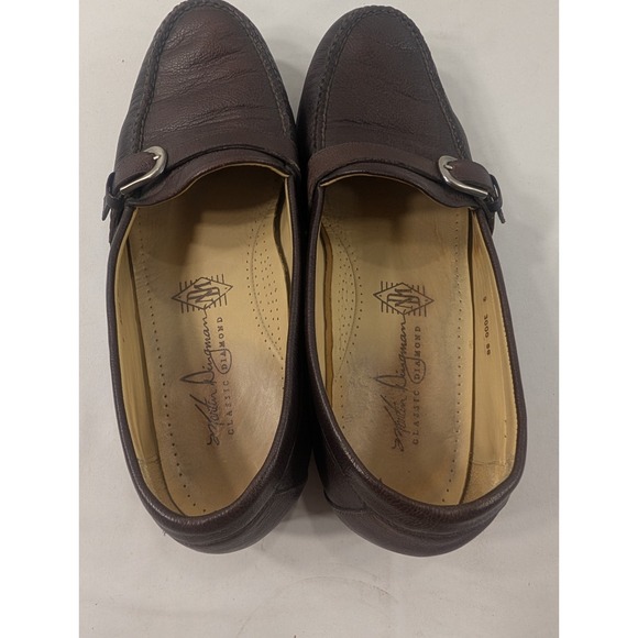 Martin Dingman Brown Leather  Men\'s 9 Hand Made in Mexico Country Porch Loafer main image 9